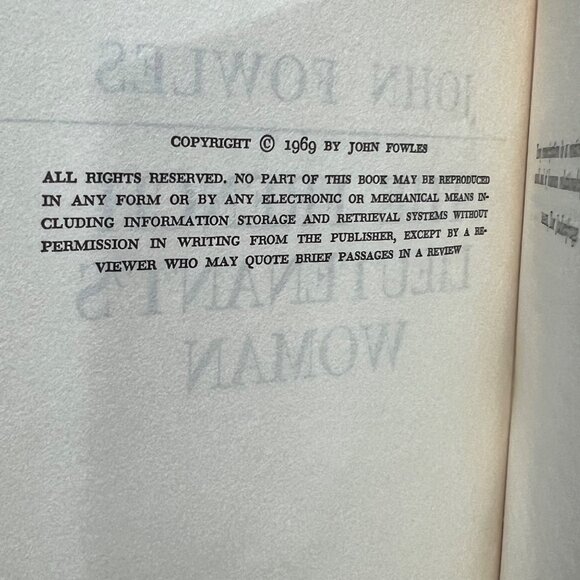 The French Lieutenants Woman By John Fowles Hardcover 1969 Little Brown & Co. Du - Picture 3 of 6